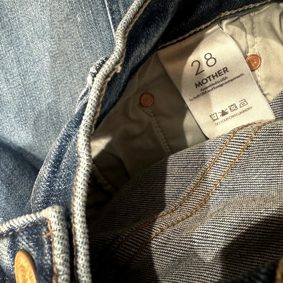 Mother The Undercover Cargo Sneak Jeans Opposites Attract Blue Size 28 NWT - Picture 12 of 12